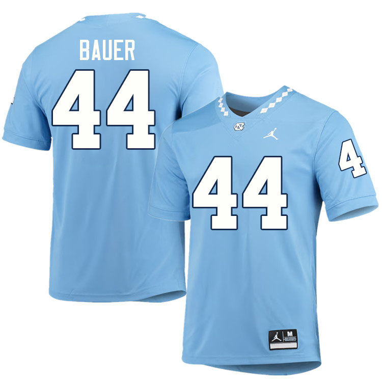 #44 Jake Bauer North Carolina Tar Heels College Football Jersey Stitched-Carolina Blue